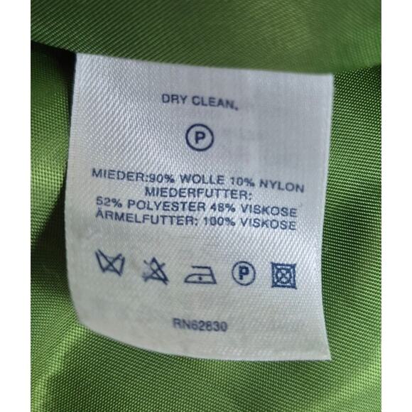 Lands End Pink Blazer Green Satin Lining Wool Blend Vented Plus SZ 18W NWOT - Picture 5 of 6